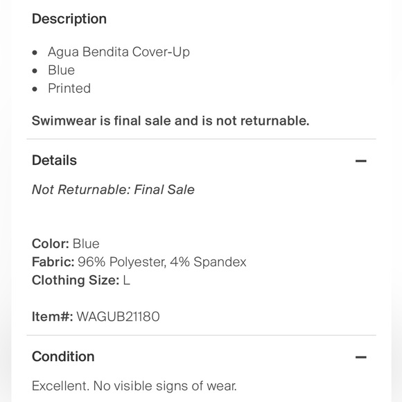 Agua Bendita Coverup Maxi Dress Like New Womens Large - Picture 4 of 5